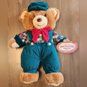 Vintage 1994 KMart Christmas Teddy Bear Lane Stuffed Animal Plush 16” With Tag